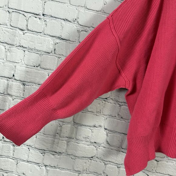 Free People Easy Street Slouchy Tunic Sweater Top Strawberry Spritz - Picture 10 of 14